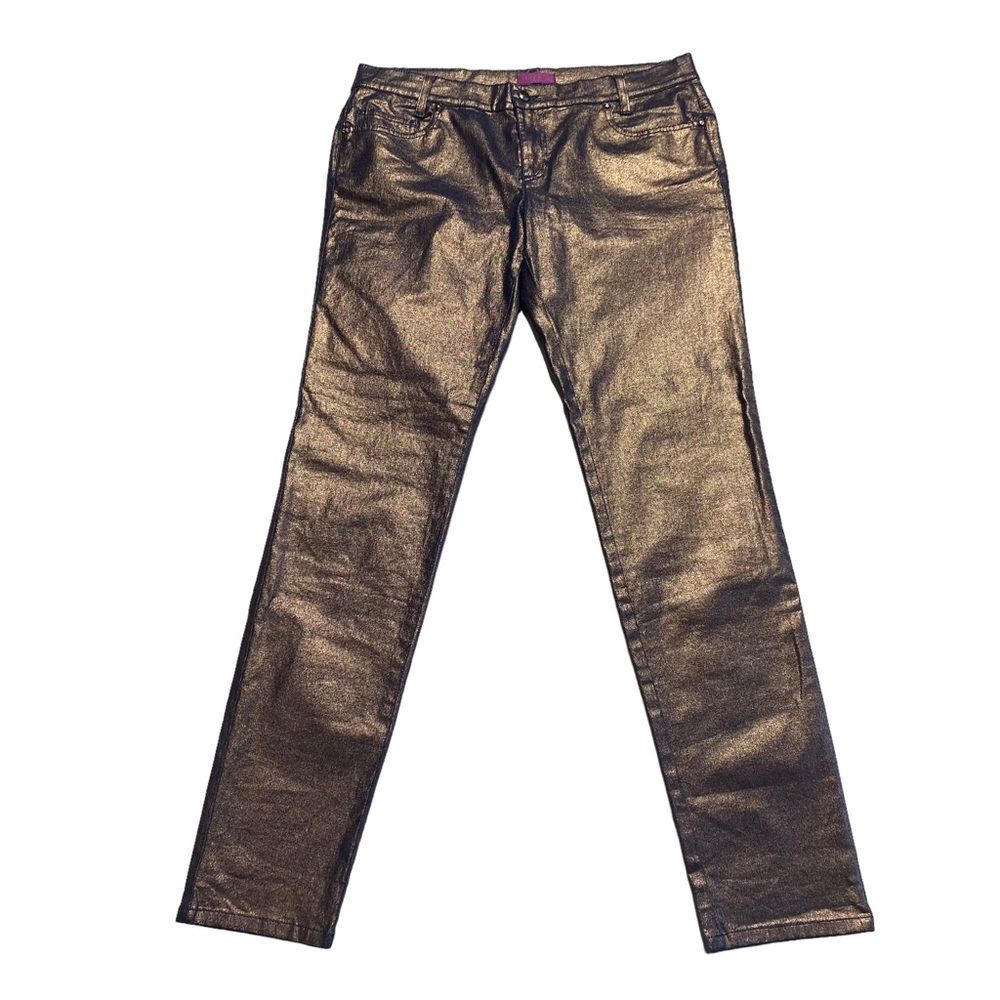Byblos Swinger International SpA Metallic Iridescent Jeans Made in Italy Sz 30